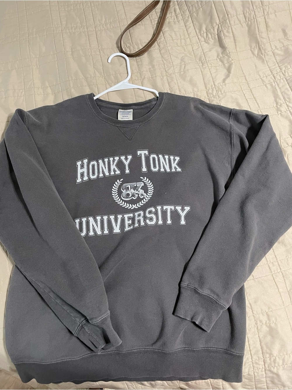 Braxton Keith Honky Tonk University Charcoal Crewneck Sweatshirt